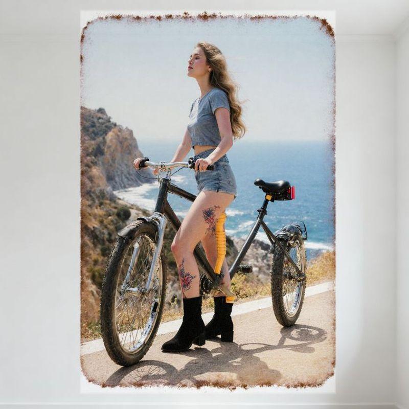 Sexy Blonde Woman with Waves Vintage Tin Sign Coastal Rocky Landscape Black Bicycle Wall Decor for Bar Home Metal Poster 8x12 In 20x30cm(7.8x11.8inch)
Sexy Blonde Woman with Waves Vintage Tin Sign Coastal Rocky Landscape Black Bicycle Wall Decor for Bar Home Metal Poster 8x12 In 20x30cm(7.8x11.8inch)