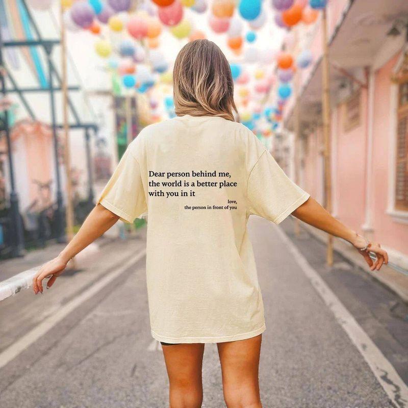 2023 Foreign Trade Independent Website Women s Tops Round Neck Slogan Printed Short-Sleeved T-Shirt Casual Versatile Lightweight Beige S
2023 Foreign Trade Independent Website Women s Tops Round Neck Slogan Printed Short-Sleeved T-Shirt Casual Versatile Lightweight Beige S