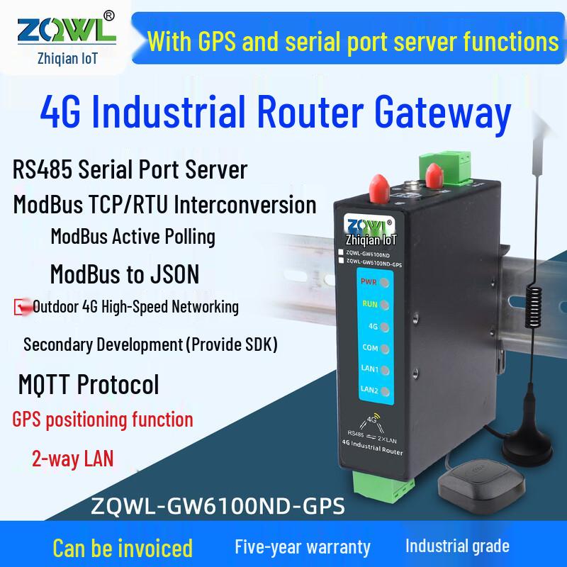 Industrial 4G DTU IoT Gateway GW6100ND
Industrial 4G DTU IoT Gateway GW6100ND