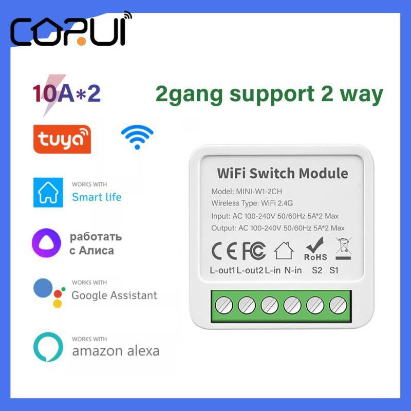 CORUI Mini Tuya 2-канальный Wi-Fi умный переключатель DIY модуль переключателя Smart Life управление через приложение работает с Alexa и Google Home Yandex
CORUI Mini Tuya 2-канальный Wi-Fi умный переключатель DIY модуль переключателя Smart Life управление через приложение работает с Alexa и Google Home Yandex