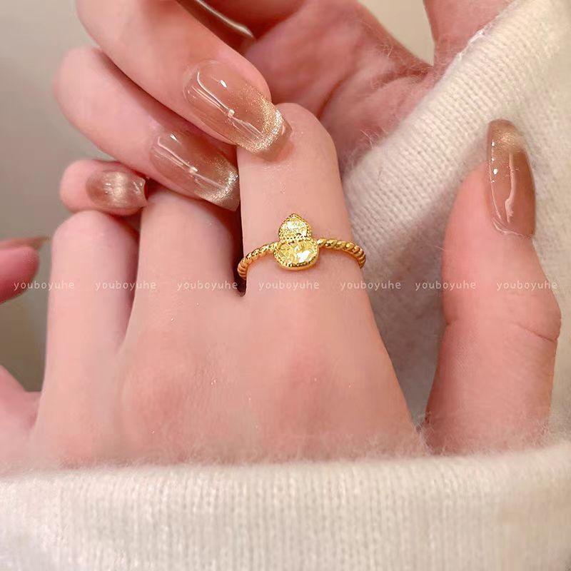 Gold Crushed Ice Ice Gourd Open Ring Women S Light Luxury High-End Niche Design Index Finger Ring New Fulu Ring
Gold Crushed Ice Ice Gourd Open Ring Women S Light Luxury High-End Niche Design Index Finger Ring New Fulu Ring