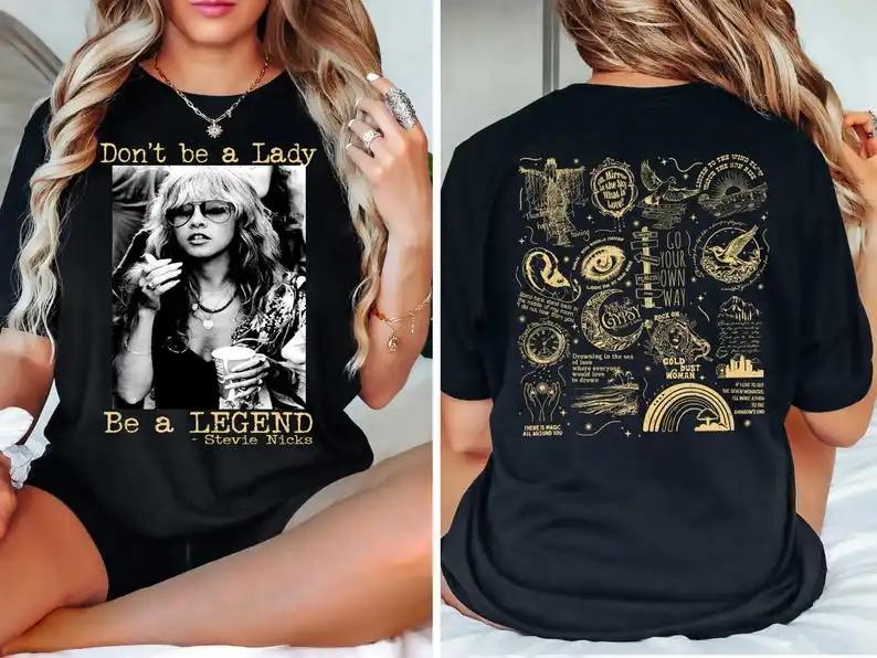 Music Tour Tee Don t Be A Lady Be A Legend Stevie Nicks T-shirt Casual Loose T-Shirt Print Crew Neck Cotton Tee Unisex Fans Gift XXXL чорний
Music Tour Tee Don t Be A Lady Be A Legend Stevie Nicks T-shirt Casual Loose T-Shirt Print Crew Neck Cotton Tee Unisex Fans Gift XXXL чорний