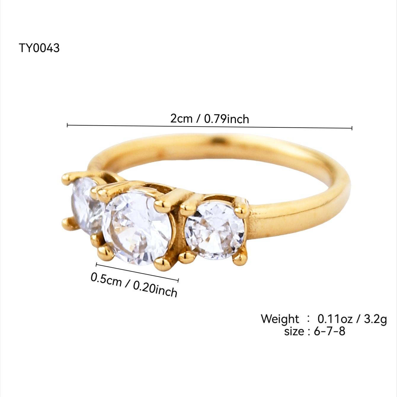 Французский Ретро Элегантный Шарм Изысканный Темперамент Нержавеющая Сталь Покрытие 18К Золотом С Бриллиантами Круглое Кольцо Женский Циркон 8
Французский Ретро Элегантный Шарм Изысканный Темперамент Нержавеющая Сталь Покрытие 18К Золотом С Бриллиантами Круглое Кольцо Женский Циркон 8