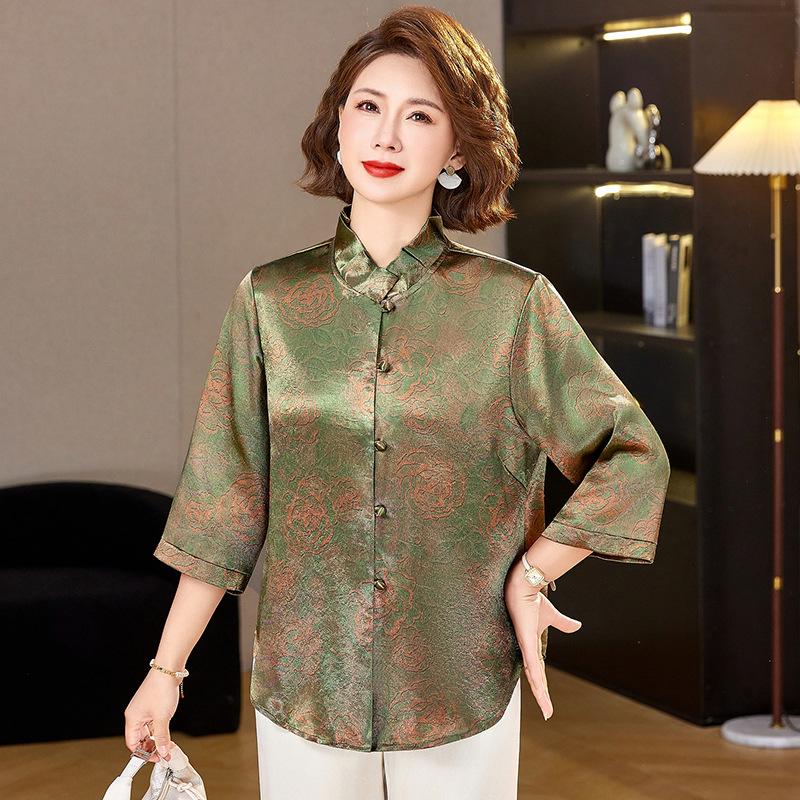 2026 Ethnic Style Outfit for Mature Women: Tummy-Concealing, Youthful, Versatile Three-QuarterSleeve Blouse 3XL (115-130 kg recommended) зелений
2026 Ethnic Style Outfit for Mature Women: Tummy-Concealing, Youthful, Versatile Three-QuarterSleeve Blouse 3XL (115-130 kg recommended) зелений