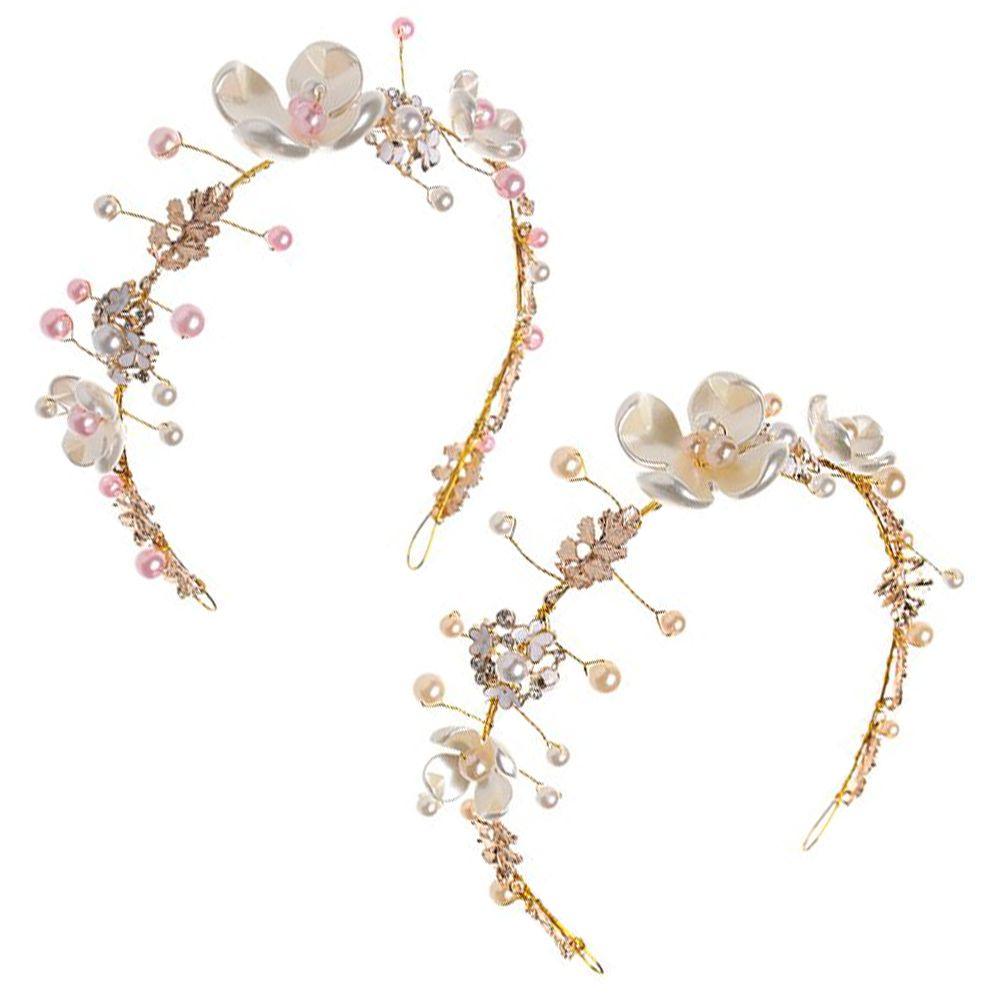2Pcs Fashion Wedding Pearl Hair Accessories Head Band Bride Headwear Handmade Tiara 
2Pcs Fashion Wedding Pearl Hair Accessories Head Band Bride Headwear Handmade Tiara