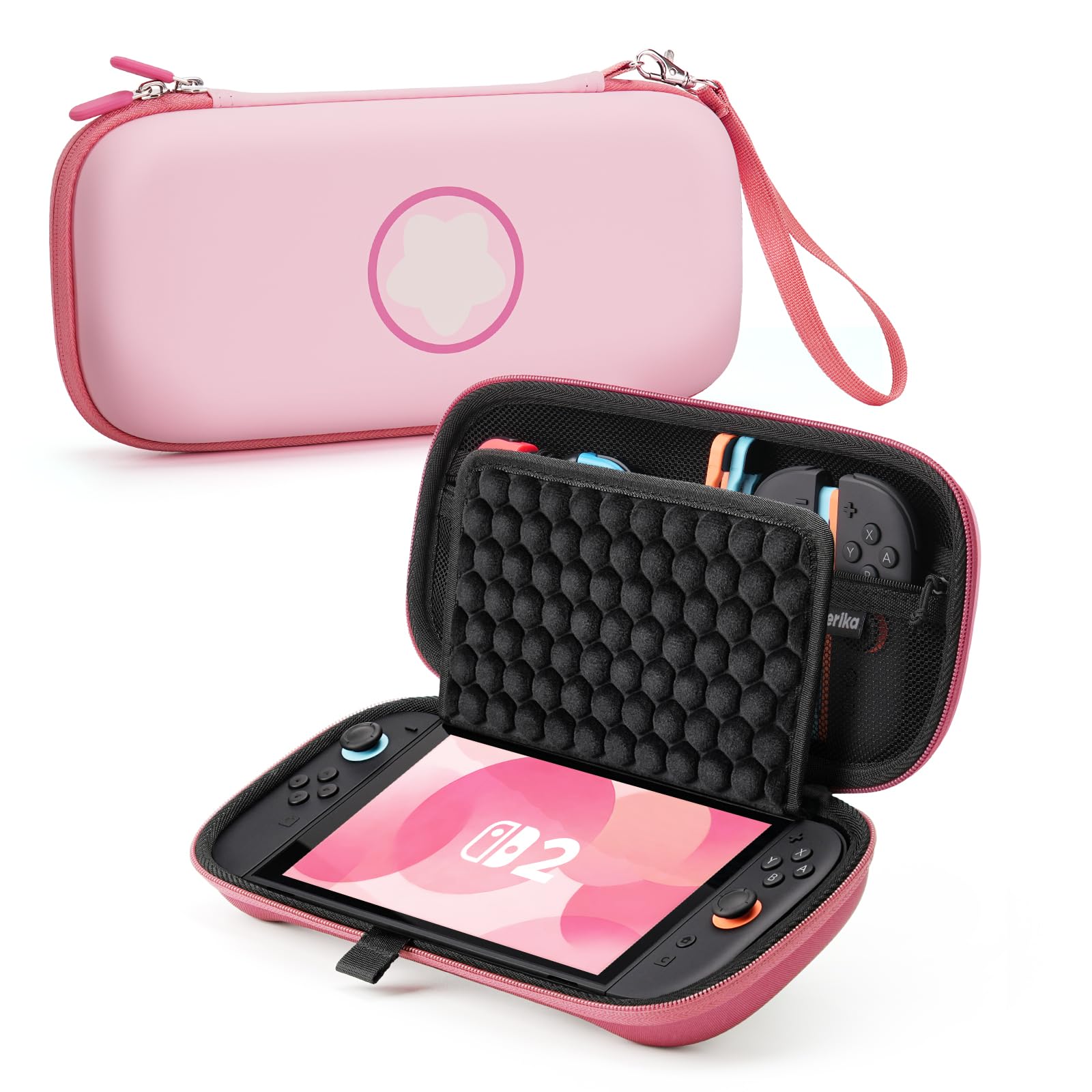 Самый мощный защитный чехол, совместимый с Switch Switch 2, с хранилищем, точечной сотовой панелью для экрана, большим вместимостью 10 игр и легким для идеального розовый
Самый мощный защитный чехол, совместимый с Switch Switch 2, с хранилищем, точечной сотовой панелью для экрана, большим вместимостью 10 игр и легким для идеального розовый