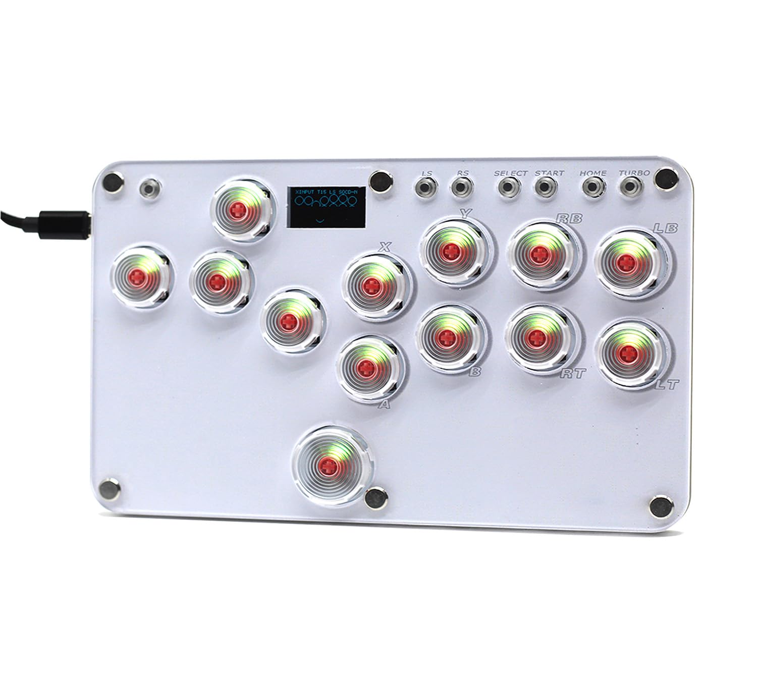 Kurflo Ultra Thin All Button High Precision Leverless Game Controller Style Arcade Joystick Fight Stick Game Controller PS3 LED Light DIY Luminous
Kurflo Ultra Thin All Button High Precision Leverless Game Controller Style Arcade Joystick Fight Stick Game Controller PS3 LED Light DIY Luminous