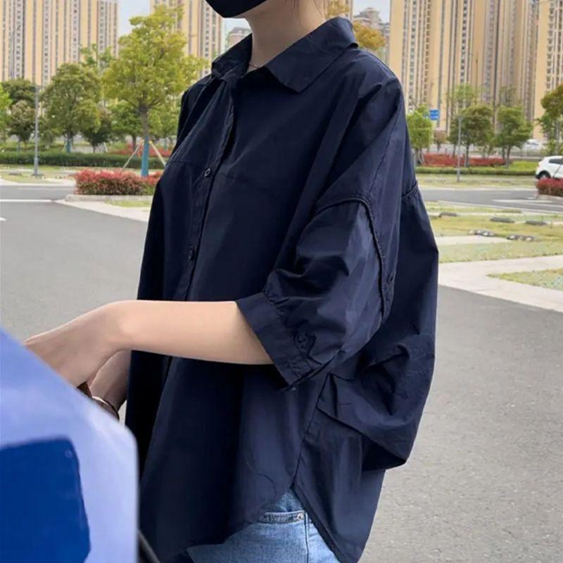 Summer Shirt Women s Blouses Mid-sleeve Loose Y2k Clothes Irregular Shirts Korean Ladies Casual Vacation Tops XXL темно-синього кольору
Summer Shirt Women s Blouses Mid-sleeve Loose Y2k Clothes Irregular Shirts Korean Ladies Casual Vacation Tops XXL темно-синього кольору