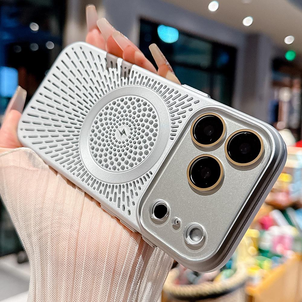 Desert Gold fine hole film heat dissipation magnetic phone case for iPhone 17 16 15 14 13 12 Pro Max magsafe charging back cover iPhone 12
Desert Gold fine hole film heat dissipation magnetic phone case for iPhone 17 16 15 14 13 12 Pro Max magsafe charging back cover iPhone 12