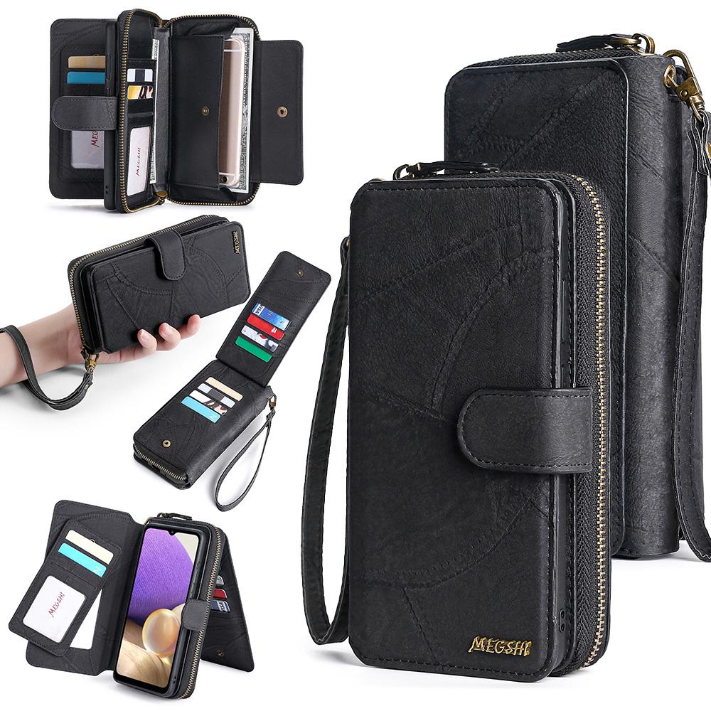 MEGSHI 004 Series Wallet Case for Samsung Galaxy A52 4G/5G/A52s 5G,PU Leather Zipper Detachable Stand Phone Cover Black
MEGSHI 004 Series Wallet Case for Samsung Galaxy A52 4G/5G/A52s 5G,PU Leather Zipper Detachable Stand Phone Cover Black