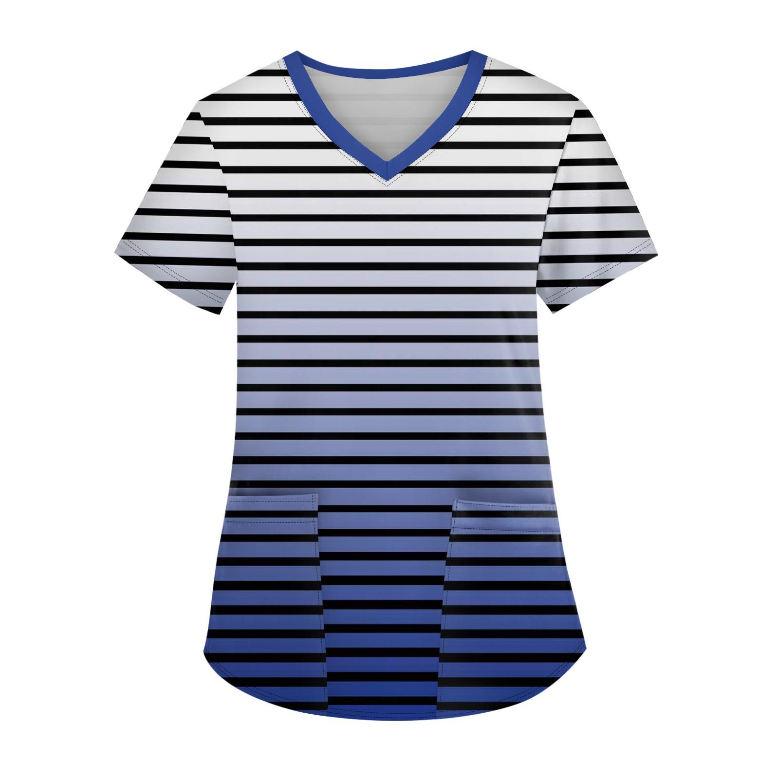 Женская мода с v-образным вырезом, короткими рукавами и карманами, топы с принтом L синий
Женская мода с v-образным вырезом, короткими рукавами и карманами, топы с принтом L синий