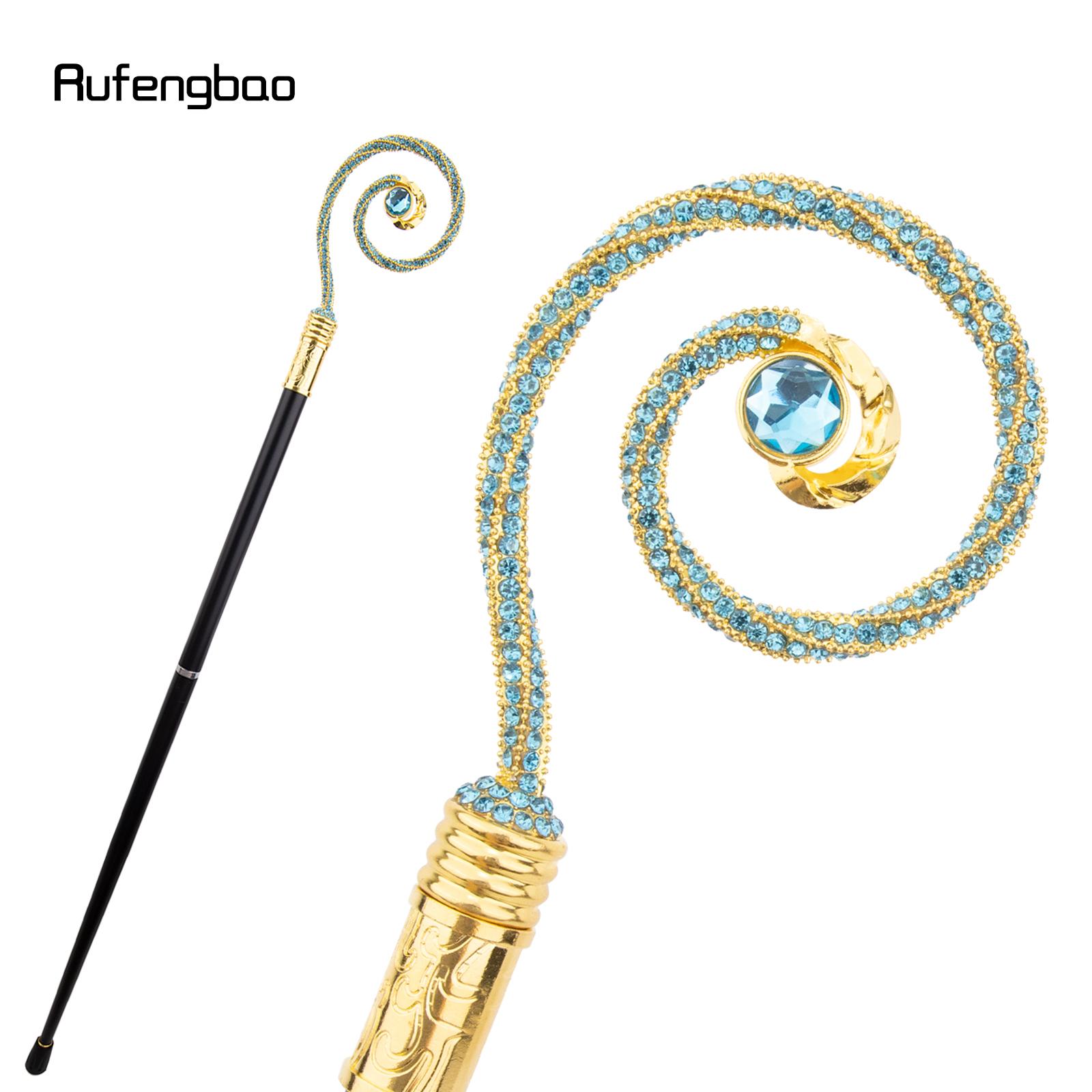 Golden Blue Hanger Blue Diamond Fashion Stick Decorative Cane Elegant Fashion Cane Cosplay Alloy Crosier Vintage Stick 90cm
Golden Blue Hanger Blue Diamond Fashion Stick Decorative Cane Elegant Fashion Cane Cosplay Alloy Crosier Vintage Stick 90cm