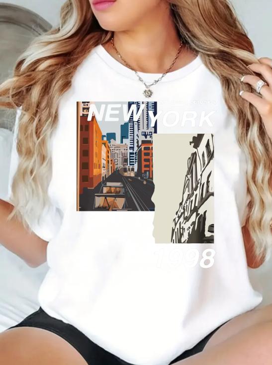 Spring Women Cotton TShirts Letter 1998 Graphic Printed Tees Fashion Casual Female Clothes Comfortable Street Tops T Shirt S
Spring Women Cotton TShirts Letter 1998 Graphic Printed Tees Fashion Casual Female Clothes Comfortable Street Tops T Shirt S