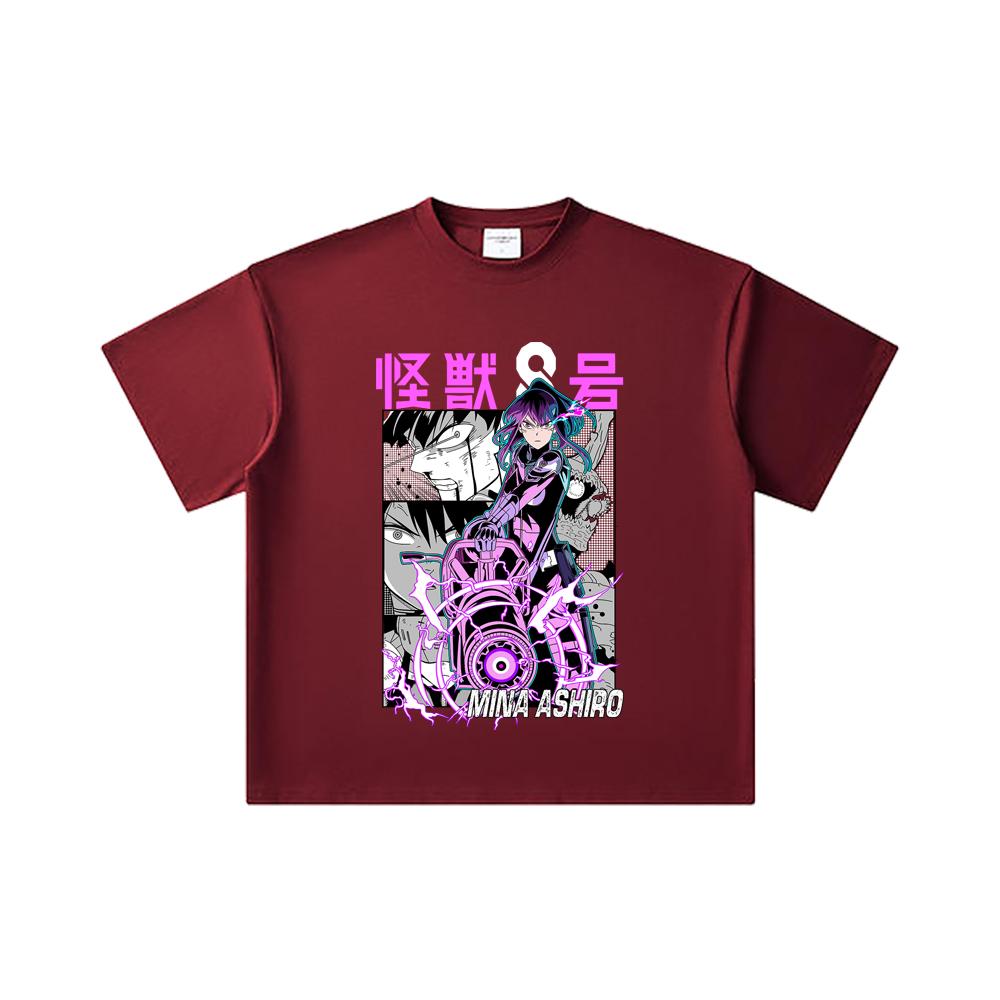 260 GSM Double Yarn 32 Count 100% Cotton Kaiju No 8 V15 Mina Print Unisex Heavy Cotton T Shirt 2XL вина червоного кольору
260 GSM Double Yarn 32 Count 100% Cotton Kaiju No 8 V15 Mina Print Unisex Heavy Cotton T Shirt 2XL вина червоного кольору