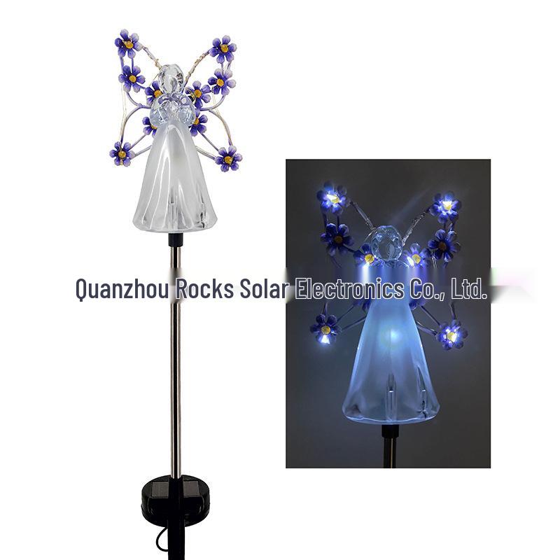 Солнечный садовый светильник в виде ангела для уличного украшения Solar Courtyard Light