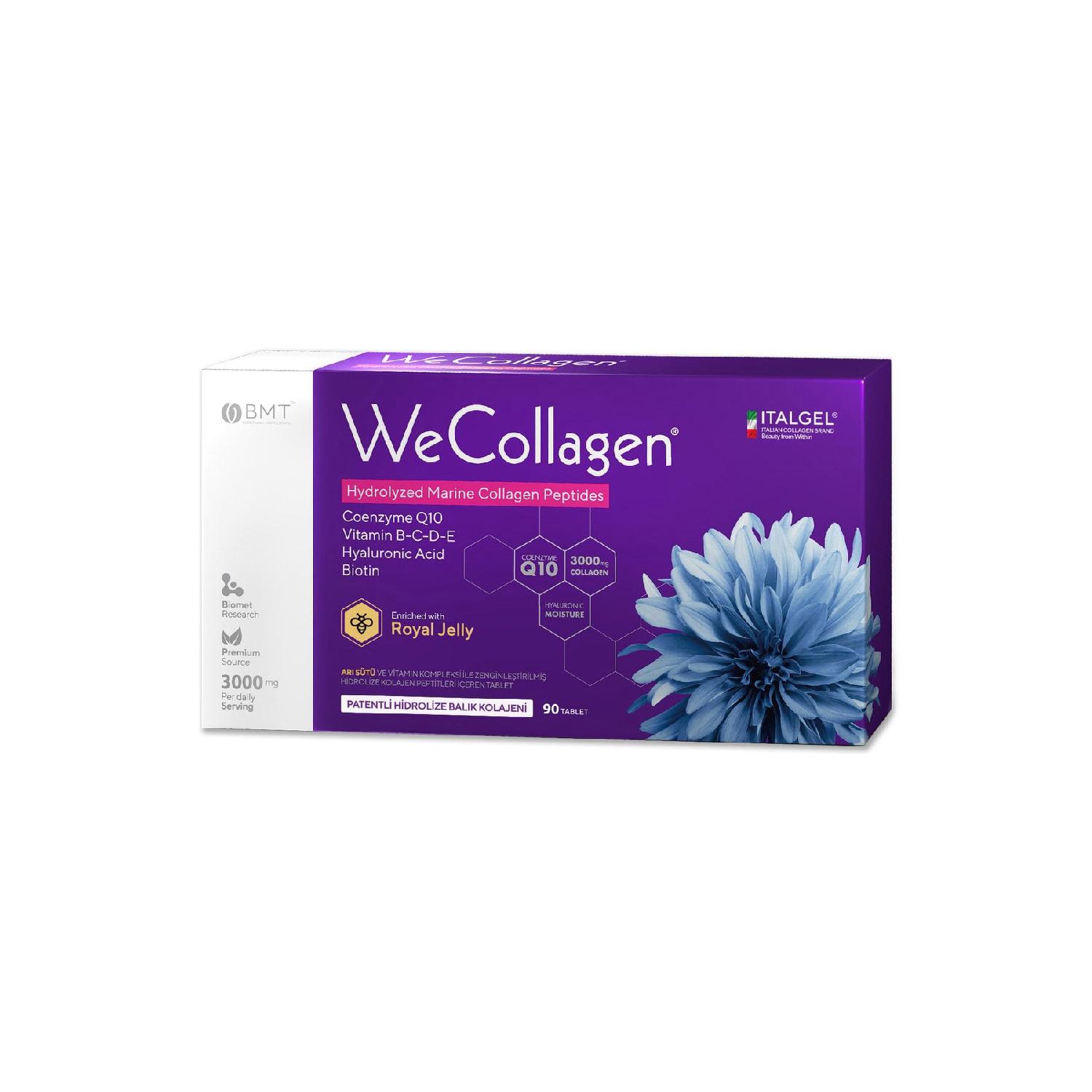 Wecollagen 90 Tablets-3000mg Collagen Type 1-2-3 Bee Milk Biotin 100%pure And Natural Diet Supplement
Wecollagen 90 Tablets-3000mg Collagen Type 1-2-3 Bee Milk Biotin 100%pure And Natural Diet Supplement
