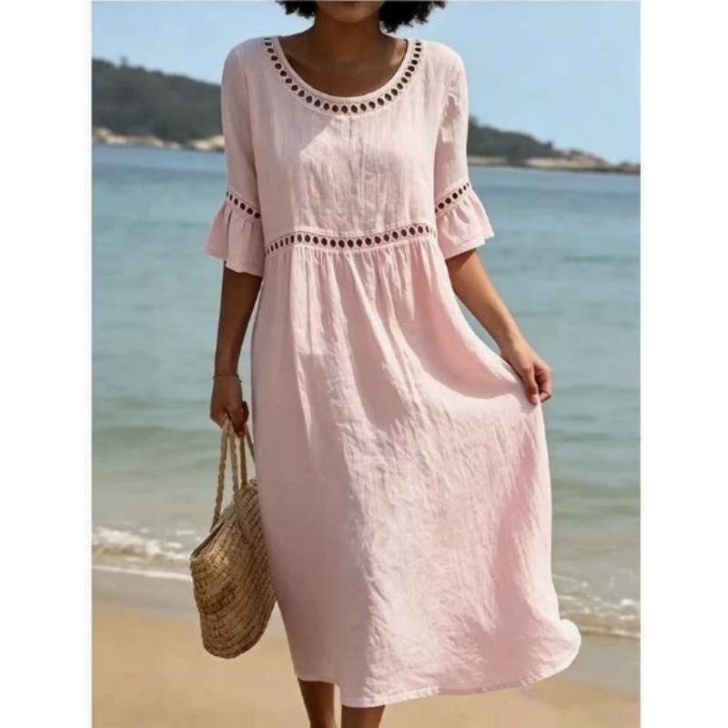 Women s Spring Summer Elegant Casual Dress, Round Neck Flared Half Sleeve Hollow Out Solid Color Long Midi Dress for Beach Vacation Daily Wear XXXL рожевий
Women s Spring Summer Elegant Casual Dress, Round Neck Flared Half Sleeve Hollow Out Solid Color Long Midi Dress for Beach Vacation Daily Wear XXXL рожевий