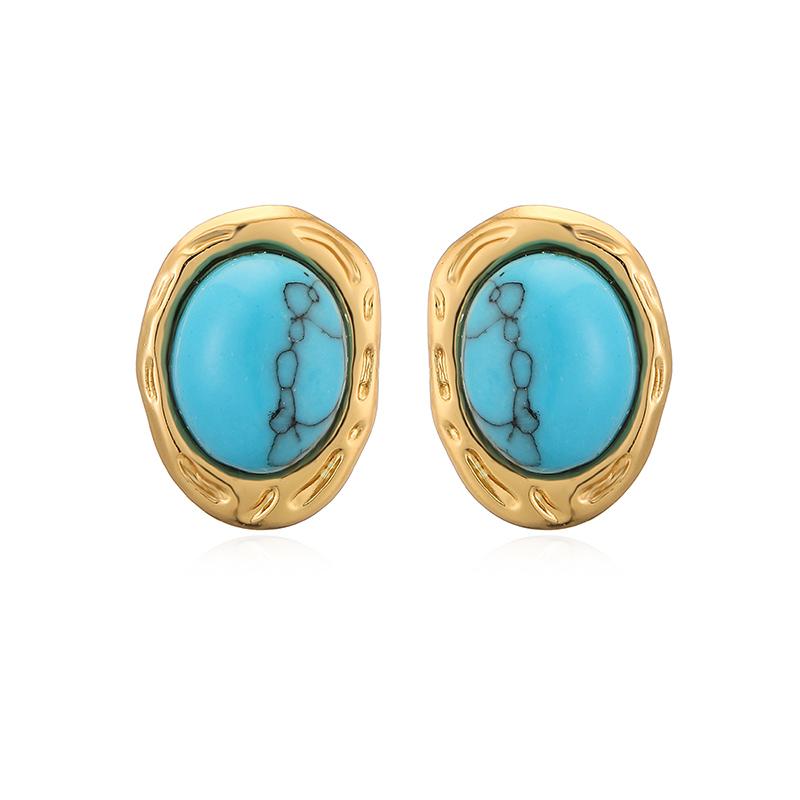 HECHENG, Stainless Steel Blue Turquoise Zircon Earrings Simple Luxurious And Grand Women s Banquet Zircon 1 Pair Other
HECHENG, Stainless Steel Blue Turquoise Zircon Earrings Simple Luxurious And Grand Women s Banquet Zircon 1 Pair Other