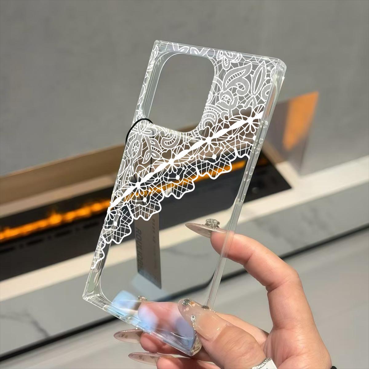 Прозрачный квадратный чехол-бампер для iPhone 13 12 11 16 ProMax 15 Plus 14 Pro Max, защита от окисления, чехол с белым кружевом и узором запутанной сети iphone 11 ProMax
Прозрачный квадратный чехол-бампер для iPhone 13 12 11 16 ProMax 15 Plus 14 Pro Max, защита от окисления, чехол с белым кружевом и узором запутанной сети iphone 11 ProMax