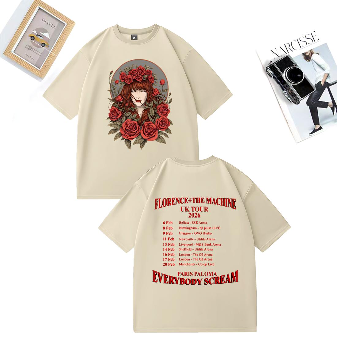 Florence and The Machine 2026 Tour Tshirts Unisex WOMENs Everybody Scream Music Inspired Fashion clothes short sleeve Pure tshirt S
Florence and The Machine 2026 Tour Tshirts Unisex WOMENs Everybody Scream Music Inspired Fashion clothes short sleeve Pure tshirt S