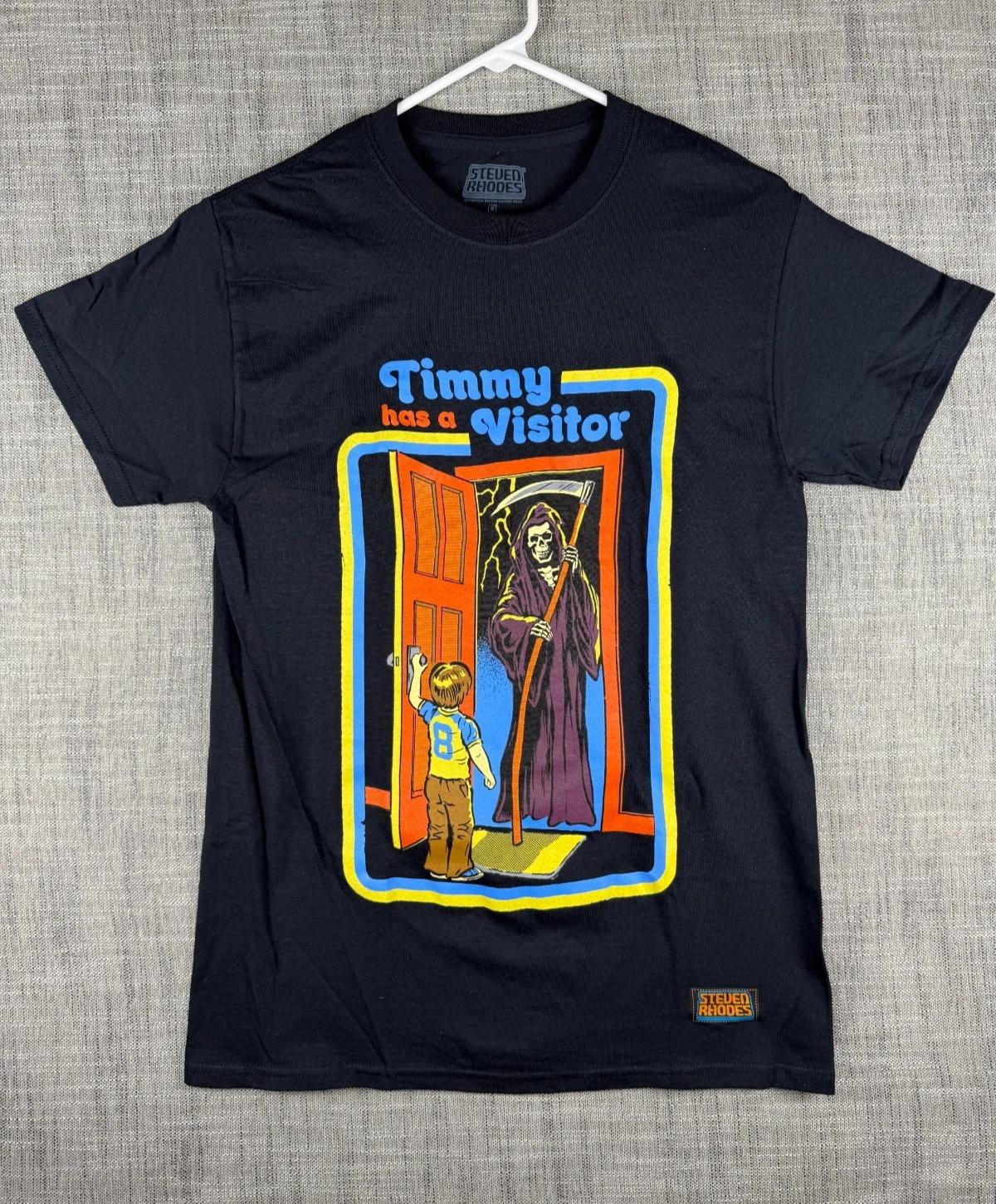 Size S - Steven Rhodes Timmy Visitor Graphic 100% Cotton T-shirt Mens Tees Top Black Spencers Retro Horror XL
Size S - Steven Rhodes Timmy Visitor Graphic 100% Cotton T-shirt Mens Tees Top Black Spencers Retro Horror XL