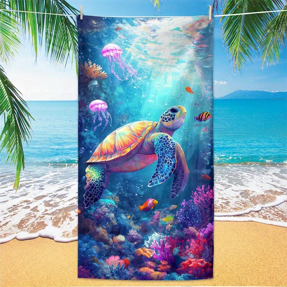 Colorful Underwater World Beach Towel Sea Turtle Coral & Jellyfish Print Absorbent Towel for Beach Pool Camping Picnic W40*H60(CM)
Colorful Underwater World Beach Towel Sea Turtle Coral & Jellyfish Print Absorbent Towel for Beach Pool Camping Picnic W40*H60(CM)