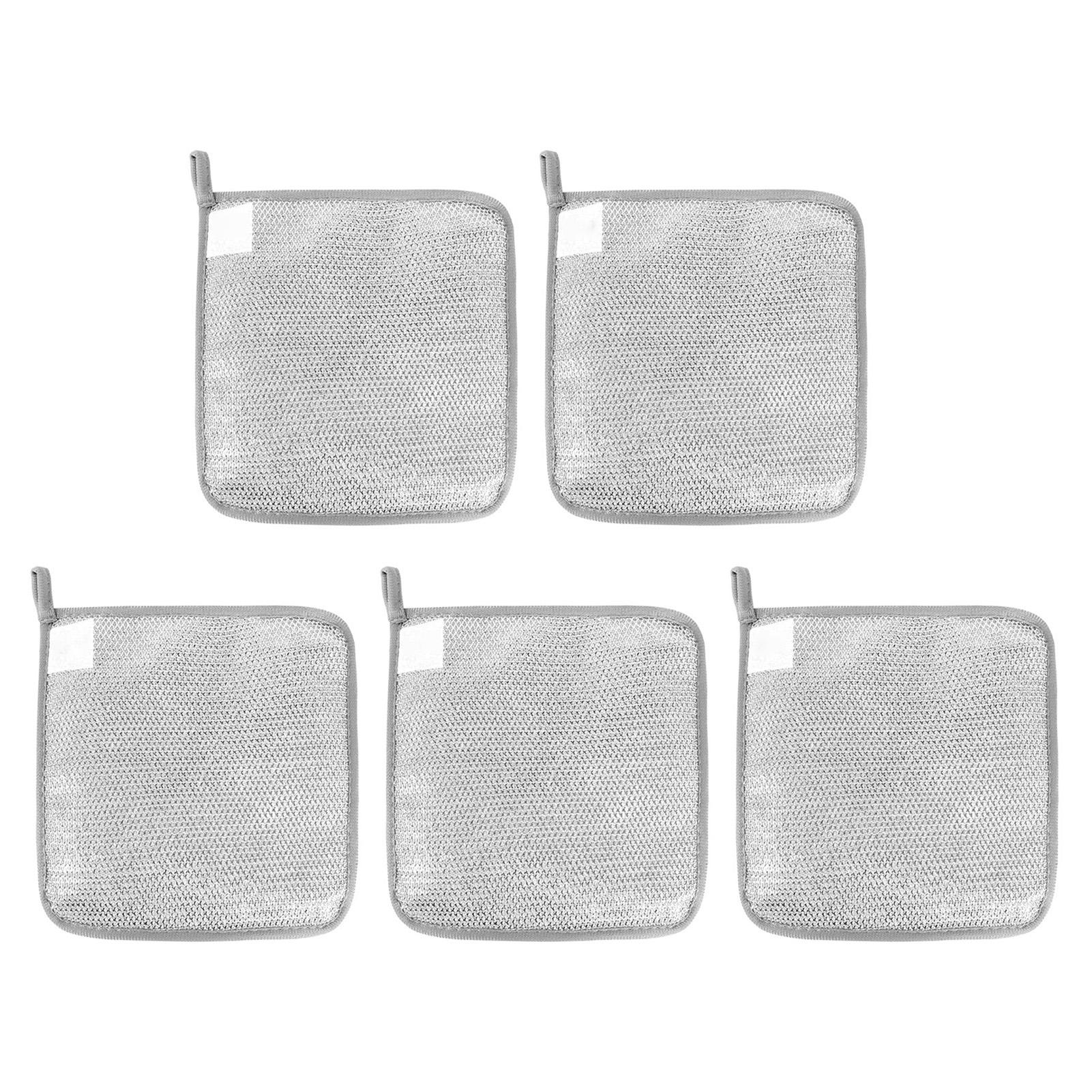 5/10pcs Dishcloth Silver Wire Cleaning Kitchen Cloth Thickened Microfiber Wash Towel Built-in Sponge Steel Wire Ball Rag 10 Pack
5/10pcs Dishcloth Silver Wire Cleaning Kitchen Cloth Thickened Microfiber Wash Towel Built-in Sponge Steel Wire Ball Rag 10 Pack