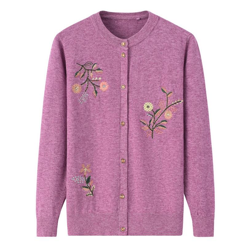 Весенне-осенний тонкий свитер с маленьким цветком, женский вязаный кардиган, темпераментная элегантная одежда для пожилых людей XL светло-фиолетовый
Весенне-осенний тонкий свитер с маленьким цветком, женский вязаный кардиган, темпераментная элегантная одежда для пожилых людей XL светло-фиолетовый
