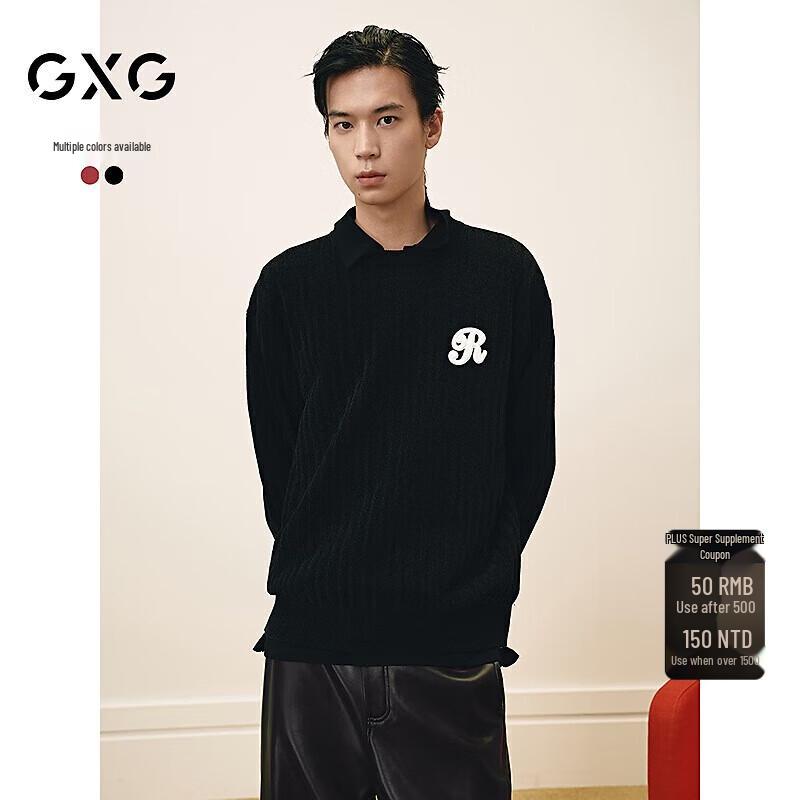 GXG Men s 2025 Spring Letter Patch Knitted Sweater
GXG Men s 2025 Spring Letter Patch Knitted Sweater