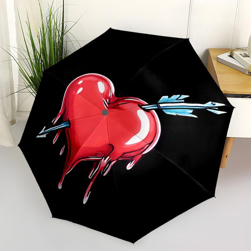 1pc Heart with Arrow Automatic Open/Close Folding Umbrella - Compact 8-Rib Design, Daily Use, Perfect Gift for Friends & Family yy251124207
1pc Heart with Arrow Automatic Open/Close Folding Umbrella - Compact 8-Rib Design, Daily Use, Perfect Gift for Friends & Family yy251124207