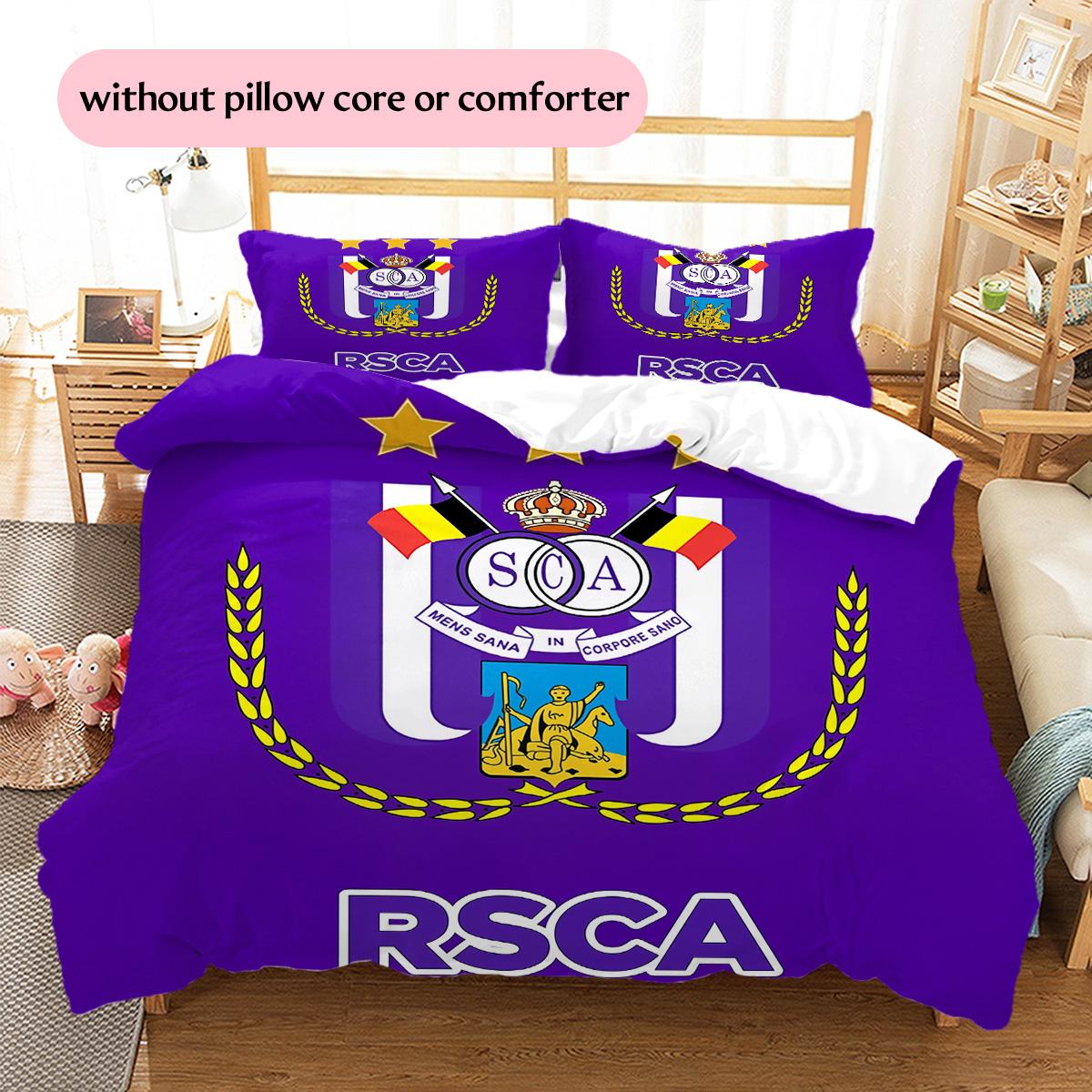 RSC Anderlecht Pattern Bedding Quilt Set Home Decoration Gift (1 * duvet cover + 2 * pillowcase without core) 240x220cm
RSC Anderlecht Pattern Bedding Quilt Set Home Decoration Gift (1 * duvet cover + 2 * pillowcase without core) 240x220cm
