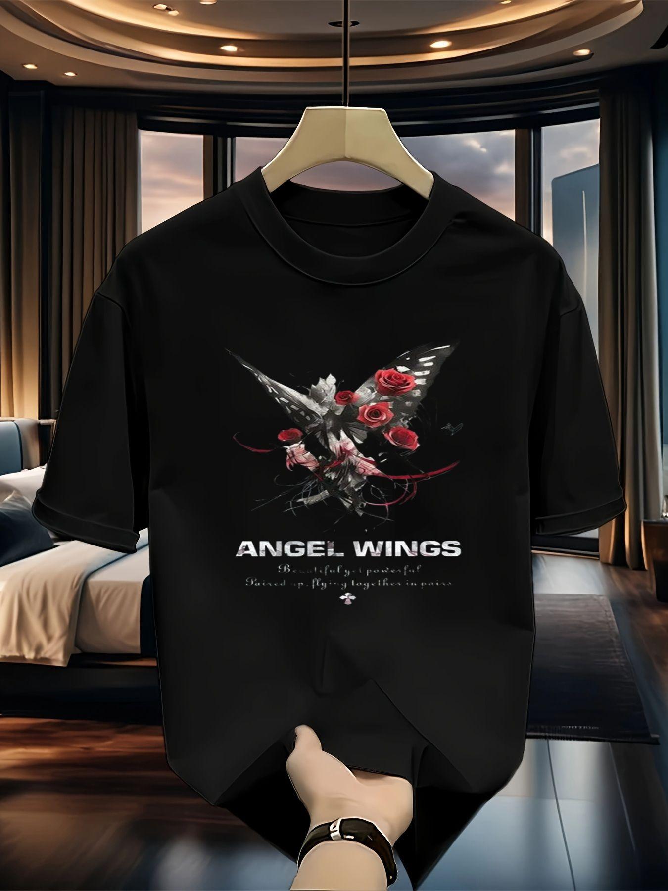Graphic T-Shirt with Angel Wings - Distinctive for Artistic Design Showcasing Flowers And Wings, Comfortable Crew Neck Tee - Extremely Soft, Breathabl 5XL різнокольоровий
Graphic T-Shirt with Angel Wings - Distinctive for Artistic Design Showcasing Flowers And Wings, Comfortable Crew Neck Tee - Extremely Soft, Breathabl 5XL різнокольоровий