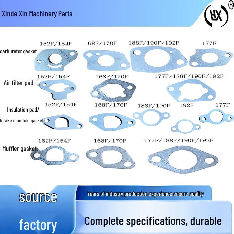 168F/170F/188F/190F Engine Carburetor & Muffler Gaskets with Air Filter & Heat Shield 168/170F Heat Insulation Gasket
168F/170F/188F/190F Engine Carburetor & Muffler Gaskets with Air Filter & Heat Shield 168/170F Heat Insulation Gasket