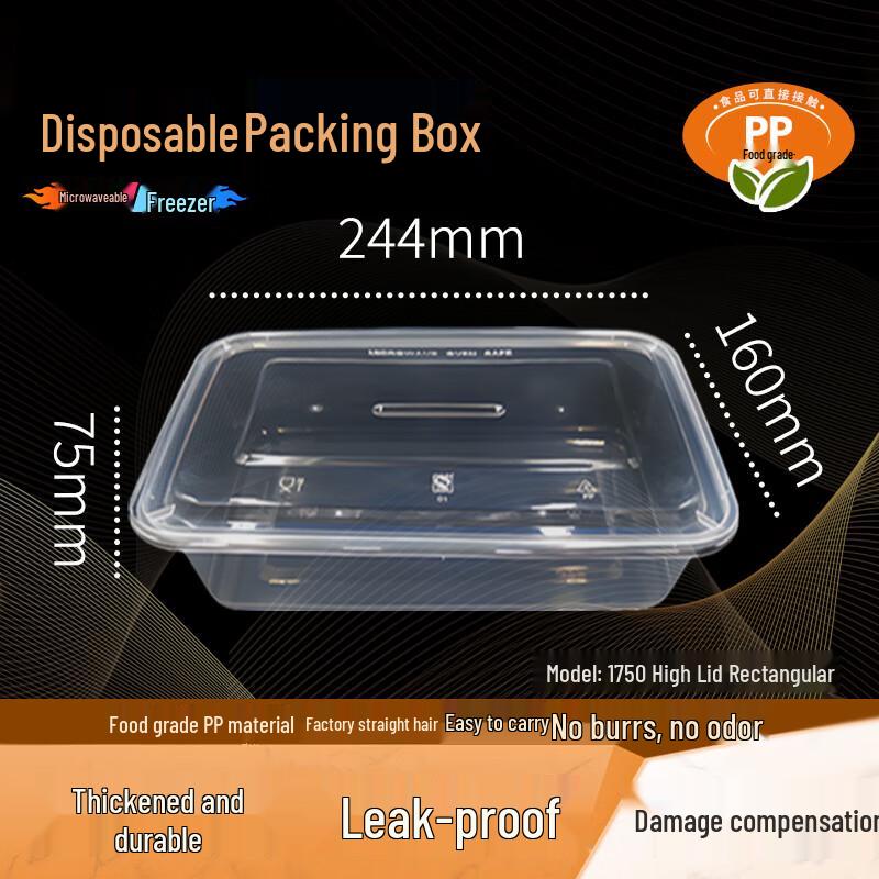 Disposable Rectangular Takeout Meal Box
Disposable Rectangular Takeout Meal Box
