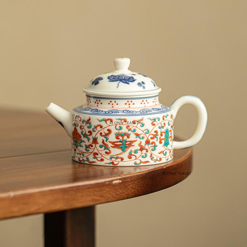 240ml Chinese Tradition Ceramic Teapot Handmade Ball Hole Filter Tea Pot Household Beauty Kettle Portable Tea Set Accessories
240ml Chinese Tradition Ceramic Teapot Handmade Ball Hole Filter Tea Pot Household Beauty Kettle Portable Tea Set Accessories