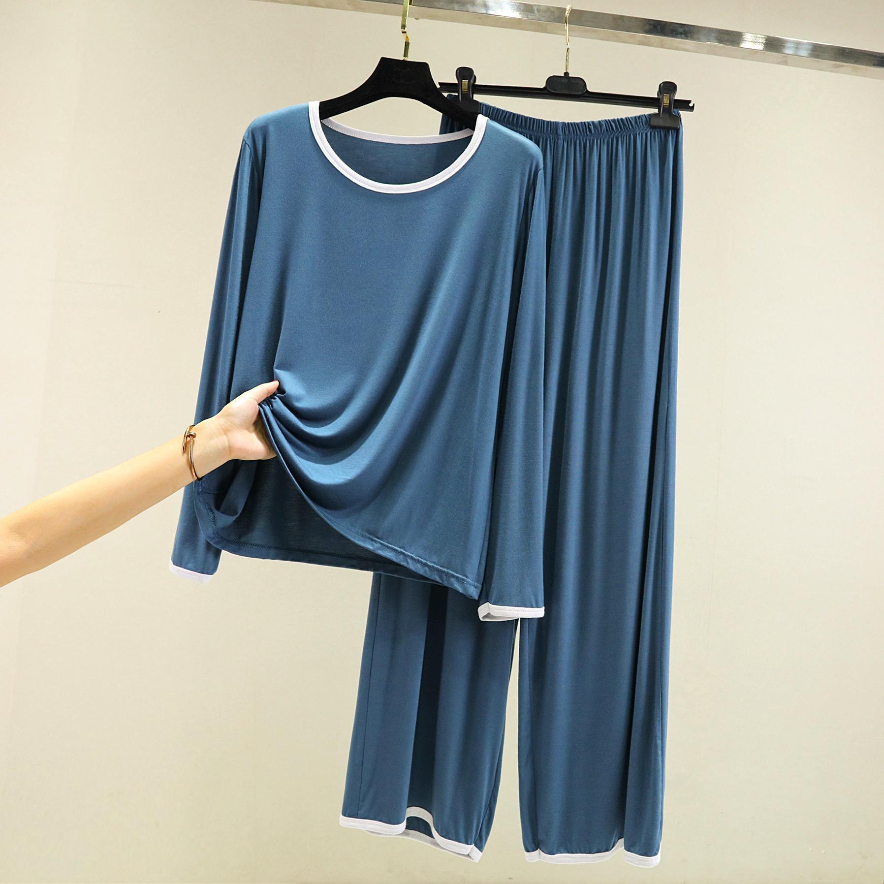 Women s Thin Stretchy Modal Pajama Set - Long Sleeve T-Shirt & Undershirt for Spring/Autumn XL (suggested 60-70 kg)
Women s Thin Stretchy Modal Pajama Set - Long Sleeve T-Shirt & Undershirt for Spring/Autumn XL (suggested 60-70 kg)