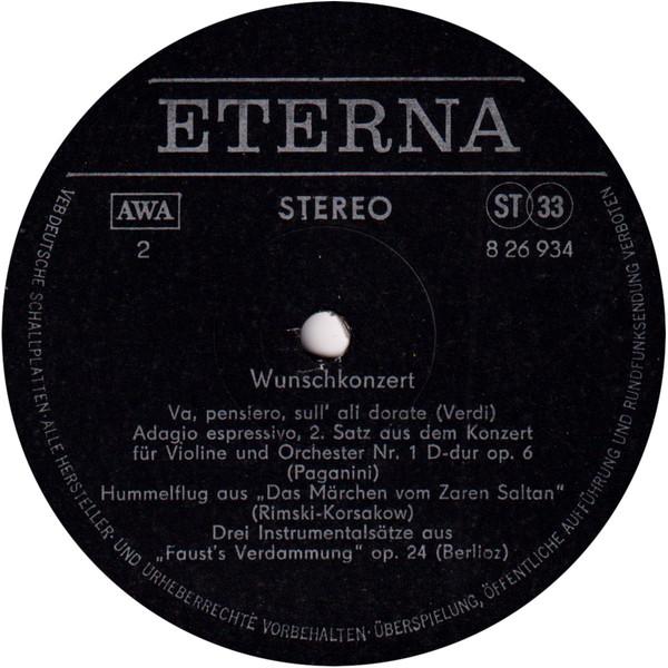 LP Record VARIOUS Wunschkonzert 826934 ETERNA 1977 German Dem Classical Used
LP Record VARIOUS Wunschkonzert 826934 ETERNA 1977 German Dem Classical Used