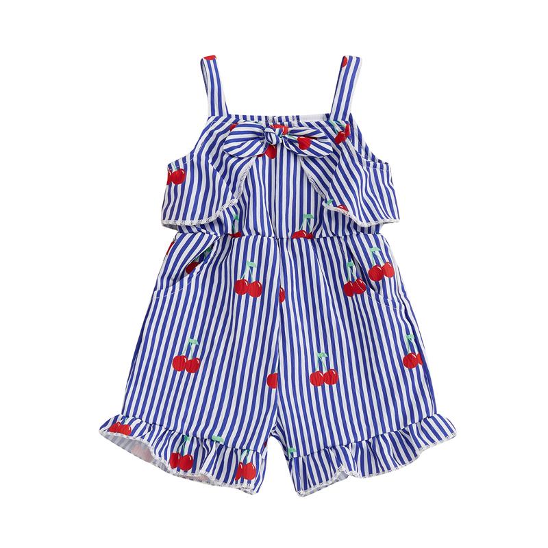 Kid Girls Overalls Jumpsuit Summer Baby Girls Stripes Strawberry Cherry Print Romper Clothes for Children 2-3Y синій
Kid Girls Overalls Jumpsuit Summer Baby Girls Stripes Strawberry Cherry Print Romper Clothes for Children 2-3Y синій