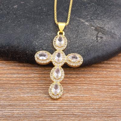 Nidin New Arrival 5 Colors Cross Pendant Necklace Women Men Link Chain Gold Plated Big Zircon Shine Wedding Exquisite Jewelry белый
Nidin New Arrival 5 Colors Cross Pendant Necklace Women Men Link Chain Gold Plated Big Zircon Shine Wedding Exquisite Jewelry белый