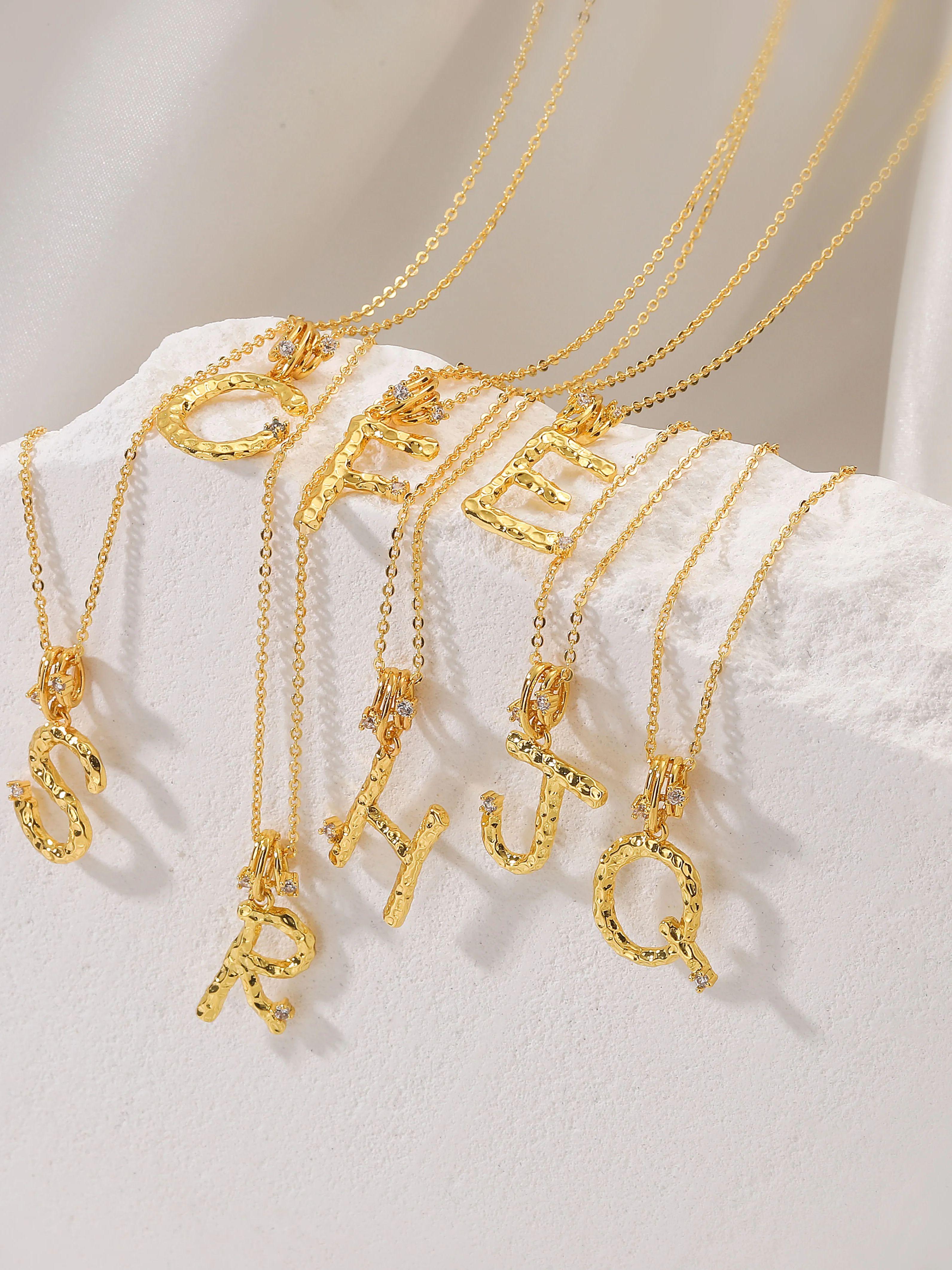 HECHENG, Letter Pendant Necklace CZ Bamboo initial Necklaces , Fine Polished 18K Gold Plated Brass Zircon K
HECHENG, Letter Pendant Necklace CZ Bamboo initial Necklaces , Fine Polished 18K Gold Plated Brass Zircon K