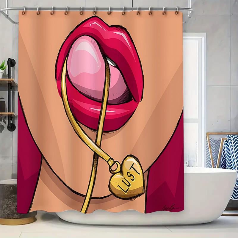 Lush And Sensual Shower Curtain – Vibrant Pink Lips And Gold Heart Pendant – Perfect For Adding A Touch Of Passion To Bathroom W60H190(CM)-1 Pcs
Lush And Sensual Shower Curtain – Vibrant Pink Lips And Gold Heart Pendant – Perfect For Adding A Touch Of Passion To Bathroom W60H190(CM)-1 Pcs