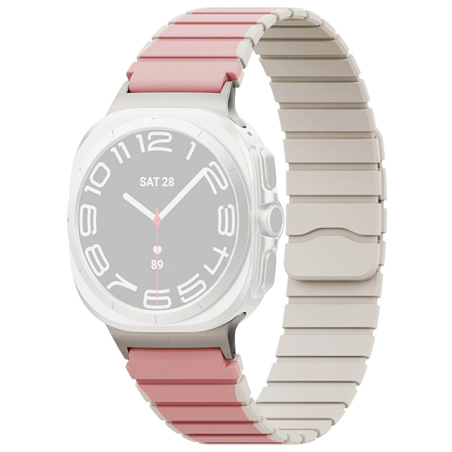 Watch Band for Samsung Galaxy Watch Ultra 47mm Magnetic Dual-Color Silicone Strap Pink/Starlight
Watch Band for Samsung Galaxy Watch Ultra 47mm Magnetic Dual-Color Silicone Strap Pink/Starlight