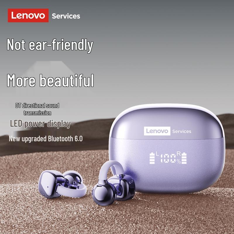 Lenovo RS119 Ear-Clip Open-Ear True Wireless Bluetooth Headset
Lenovo RS119 Ear-Clip Open-Ear True Wireless Bluetooth Headset