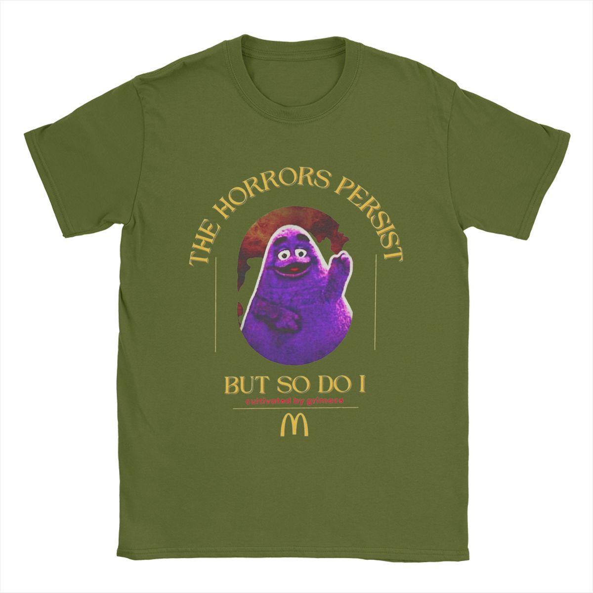 Men Grimace The Horrors Persist But So Do I T Shirts Cotton Clothes Funny Short Sleeve Round Neck Tees Gift T-Shirts 2XL
Men Grimace The Horrors Persist But So Do I T Shirts Cotton Clothes Funny Short Sleeve Round Neck Tees Gift T-Shirts 2XL
