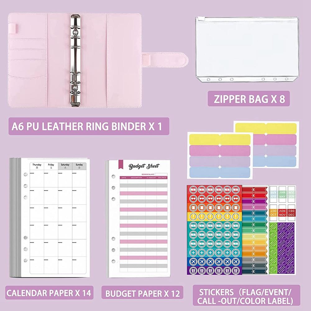BHBL Budget Binder A6 Ring Binder Notebook with Clear Cash Envelope for Cash Stuffing Money Organiser with Label Stickers A China Mainland
BHBL Budget Binder A6 Ring Binder Notebook with Clear Cash Envelope for Cash Stuffing Money Organiser with Label Stickers A China Mainland