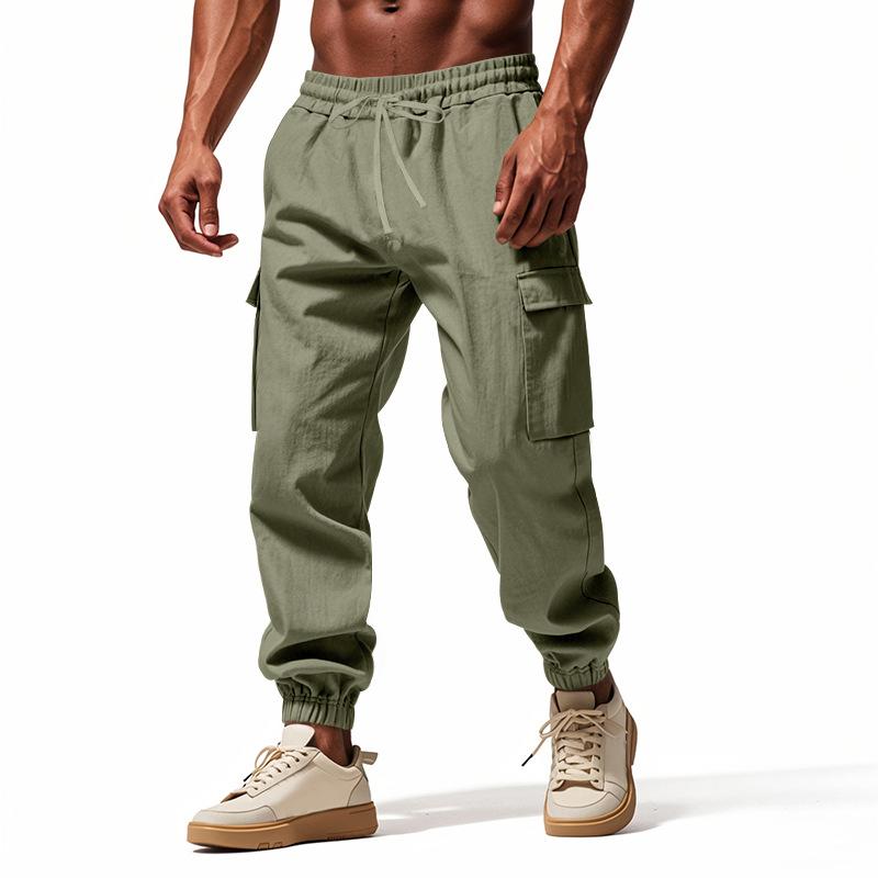 Summer and Autumn Cotton and Linen Casual Foot Tie Multi-pocket Tether Solid Color Loose Large Size Tooling Trousers Men XXXL армія зелений колір
Summer and Autumn Cotton and Linen Casual Foot Tie Multi-pocket Tether Solid Color Loose Large Size Tooling Trousers Men XXXL армія зелений колір