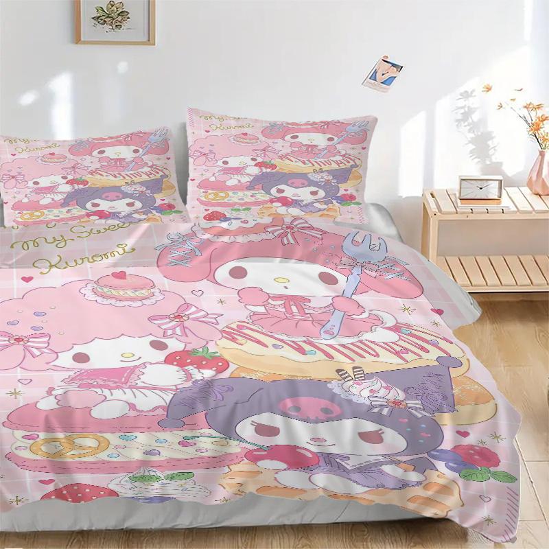 3pcs Dessert Adventure My Sweet Kuromi Pattern Bedding Set, 1* Cover + 2*Pillowcases, Printed Bedding Set, Soft and Comfortable, Suitable fo 135x200cm
3pcs Dessert Adventure My Sweet Kuromi Pattern Bedding Set, 1* Cover + 2*Pillowcases, Printed Bedding Set, Soft and Comfortable, Suitable fo 135x200cm
