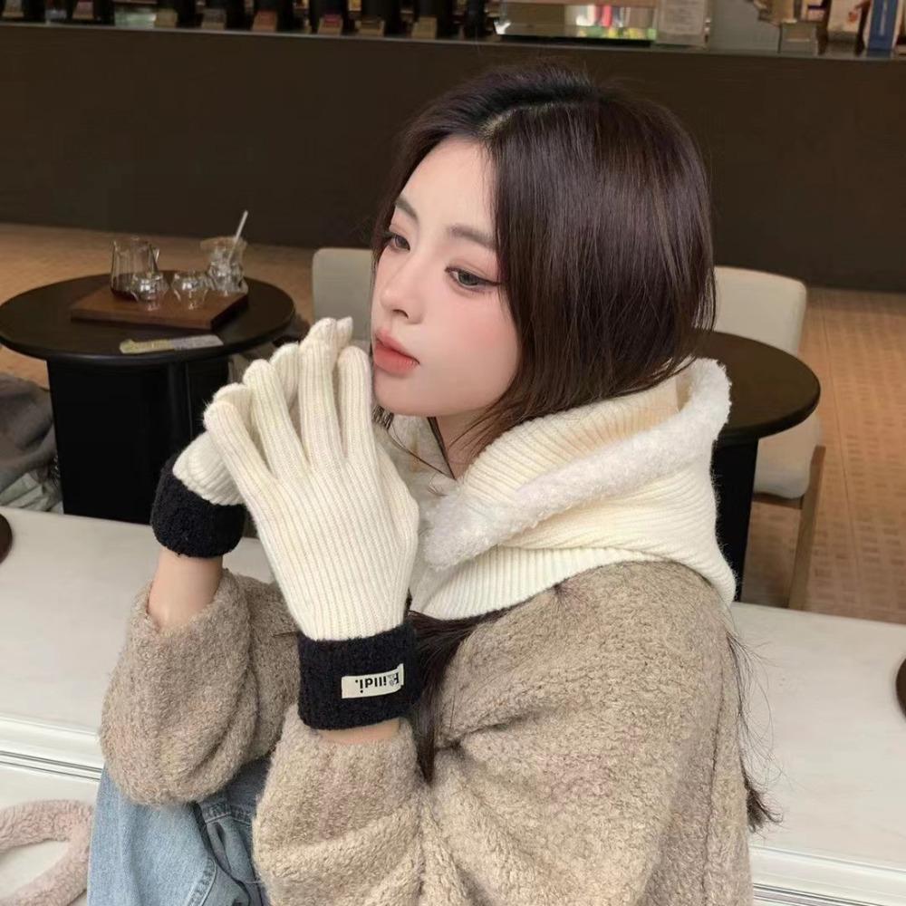 Полиэстеровые перчатки для верховой езды с разделенными пальцами, однотонные женские перчатки, модные перчатки с полным пальцем