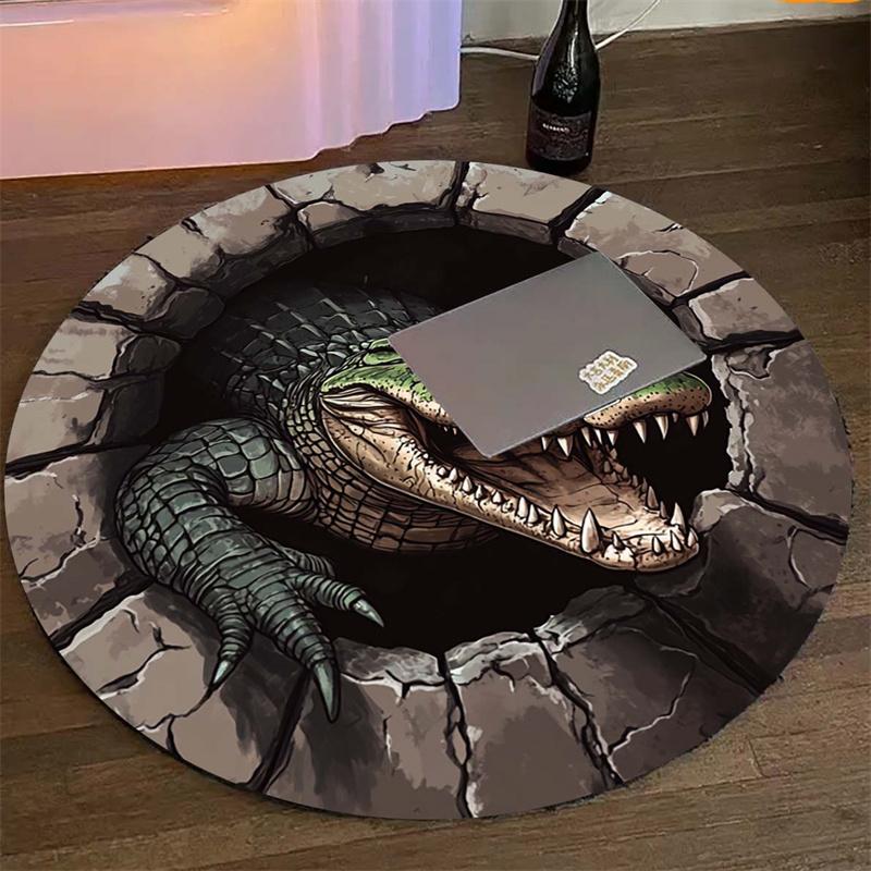 3D Crocodile Animal Round Area Rug For Living Room Bedroom Cool Visual Illusion Large Carpet Home Decor Non-slip Floor Mat Rugs 80cm x 80cm
3D Crocodile Animal Round Area Rug For Living Room Bedroom Cool Visual Illusion Large Carpet Home Decor Non-slip Floor Mat Rugs 80cm x 80cm