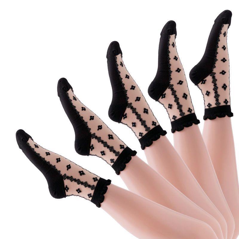 5 пар шелковых женских чулок с межподошвой, охлаждающих летом, впитывающих пот, дышащих, с хрустальным стеклом, с новым вышитым дизайном 5 pairs
5 пар шелковых женских чулок с межподошвой, охлаждающих летом, впитывающих пот, дышащих, с хрустальным стеклом, с новым вышитым дизайном 5 pairs